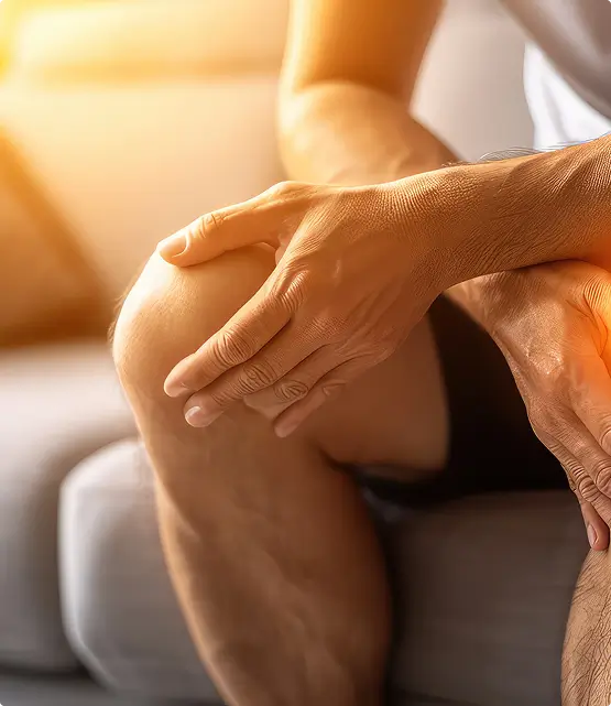 A person holding their knee in discomfort, illustrating the focus of the California Joint Pain Institute blog on helping patients understand and manage chronic joint pain.